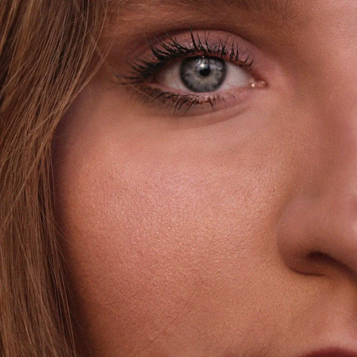 Cheek and under-eye skin, before