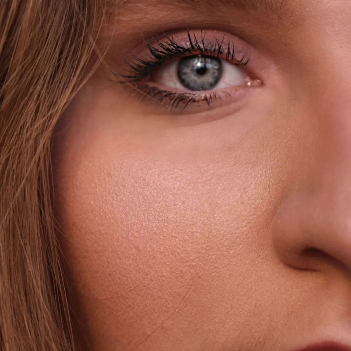 Cheek and under-eye skin, after